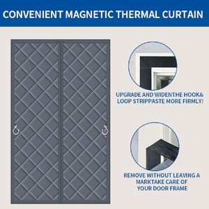 <span class=keywords><strong>Rideau</strong></span> de porte <span class=keywords><strong>thermique</strong></span> moderne gris en coton, anti-moustiques et imperméable, idéal pour cuisine, salle de bain, chambre et hôtel – Vente chaude - Product Image 2