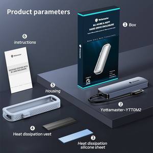 Yottamaster M.2 Nvme Sata Dual Protocol 10Gbps Type-C Ssd Behuizing Externe Harde Schijf Behuizing Met Siliconen Hoes - Product Image 6