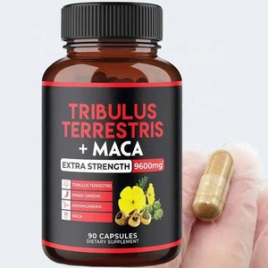 Capsules de Maca et <span class=keywords><strong>Tribulus</strong></span> Terrestris Super Complexe pour la Santé Masculine - Booster d'Énergie à Base de Plantes - Maca et Horny Goat Weed - Product Image 1