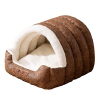 Nouveau Lit Douillet et Imperméable pour Chiens et Chats, en Coton PP, Style Royal Vintage, pour Petits et Moyens Animaux, Nid d'Hiver Confortable
