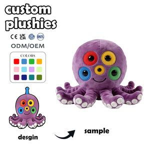 Giocattolo Morbido Personalizzato a Forma di Polpo, Animale Marino Imbottito con Comfort Sensoriale, Giocattolo in Cotone Sicuro per il Sonno del Bambino, Simpatico Polpo - Product Image 1