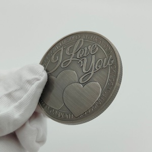 Moneda de confesión de medalla conmemorativa de amor de la suerte con corazón y trébol aniversario regalo de San Valentín recuerdo de fiesta de vacaciones - Product Image 6