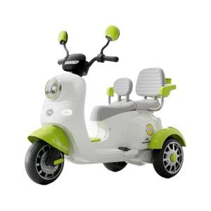 Motoneta Eléctrica de Doble Asiento Moenep para Niños, Recargable, de Plástico, con Luces y Espejo - Product Image 3