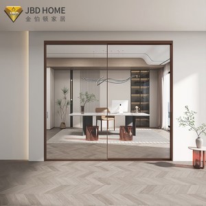 <span class=keywords><strong>Porte</strong></span> coulissante en verre trempé noir en aluminium pour patio, étanche, hermétique au gaz, isolation thermique, très vendue - Product Image 2