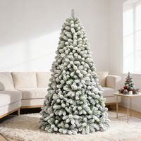 Décorations de Noël de haute qualité, très vendues, en PVC, sapin de Noël chinois à floqué automatique, super simulation pour la maison