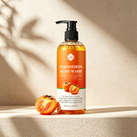 Gel Douche Nettoyant en Profondeur Anti-Bactérien à l'Extrait Naturel de Tanin de Kaki pour Hommes et Femmes – Élimine les Odeurs Corporelles et Désodorise