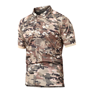 เสื้อยืดทหารลายพราง DFT103 สำหรับผู้ชาย เสื้อยืดแขนสั้นแบบมีปก แห้งเร็ว เหมาะสำหรับกิจกรรมกลางแจ้ง - Product Image 6