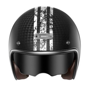 Werkseitig kunden spezifischer Kohlefaser-Doppelvisier-Jet-Helm Dot 3/4 <span class=keywords><strong>Open</strong></span> Face - Product Image 3