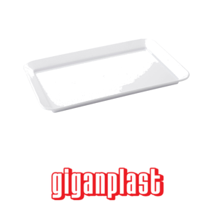 Plateau en plastique Giganplast, rectangulaire, en plastique Bianca X Alimenti, 46 x 30 cm, pour la restauration, les hôtels, les fournitures en gros - Product Image 4