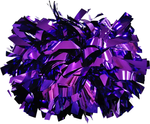 プロの6インチホログラフィックパープルバトンハンドルチアリーディングポンポン - Product Image 1