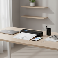 Imprimante portable Phomemo avec écran tactile M832D, imprimante thermique sans encre Bluetooth sans fil, prend en charge le papier US Letter et A4 de 8,5 x 11 pouces