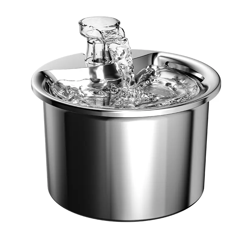Pet Water Bowl Stainless Steel Automatic Circulation Pet Dog Water Dispenser Drinking Cat Water Fountain