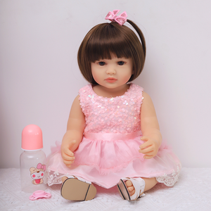 URCHOICE Asequible Cute Girl Chupete Kit Realista Vinilo Silicona <span class=keywords><strong>Reborn</strong></span> Baby Doll Niños Juguete para regalo Cosplay Props Reborner - Product Image 3