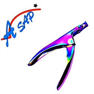 ASAP Stainless Steel French Style U-Shaped Nail Extension <b>Edge</b> <b>Cutters</b> Clipper Wide Jaw Opening for Artificial Acrylic Nail - Product Image 2