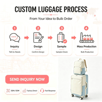 Ensemble de bagages souples et sac à dos en tissu Oxford de 20 pouces, capacité OEM, avec fermeture éclair et valise à roulettes universelles