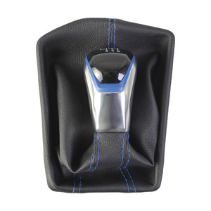 Couvercle de pommeau de levier de vitesse pour boîte de vitesses manuelle, noir avec surpiqûres rouges, pour boîte de vitesses à 5 ou 6 vitesses, ajustement universel, conception antidérapante - Product Image 4