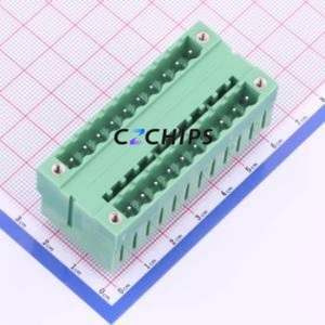 KF2EDGVHM-5.0-2*10P Plug-in Terminal Block Through hole,P=5mm Connector Board-to-Board / Socket - Closed Screw Fixing 2x10P 5mm - Product Image 1