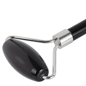 Rullo in <span class=keywords><strong>Pietra</strong></span> di Ossidiana Nera Cristallina, Massaggiatore Facciale Anti-Invecchiamento - Product Image 5