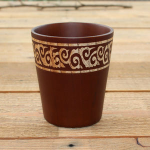 Tasse en bois au design traditionnel chinois, résistante à la chaleur, pour café, idéale pour offrir - Product Image 1