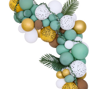 LEMON feuilles de palmier Jungle Animal Globos ballon arc guirlande Kit décorations de fête fournitures enfants garçons anniversaire bébé douche - Product Image 5