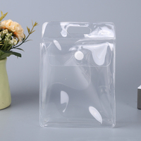Mini sacs OEM transparents en PVC pour bijoux, pour boucles d'oreilles, avec bouton à fermeture, personnalisés, pièces