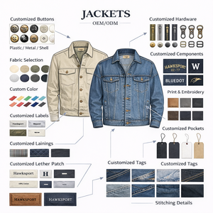 OEM Maßgeschneiderte Jeansjacke für Herren, Helle Waschung, Reißverschluss, Stehkragen, Praktische Pattentaschen, Relaxed Fit, Streetwear Oberbekleidung - Product Image 5