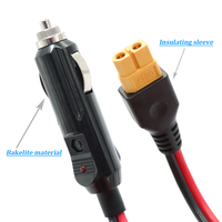 Câble d'extension de charge pour voiture, prise mâle vers XT60, 5-30A, adaptateur XT60, câble premium pour panneau solaire et allume-cigare