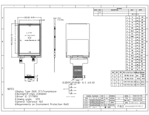 폴드 <span class=keywords><strong>2</strong></span>.8 인치 TN TFT <span class=keywords><strong>LCD</strong></span> 디스플레이 240x320 해상도 전송 MCU SPI ST7789V TFT <span class=keywords><strong>LCD</strong></span> 스크린 모듈 - Product Image 4