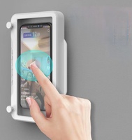 Support de téléphone portable de cuisine rotatif à 360 degrés, boîte de rangement, support mural Anti-brouillard d'eau, douche, salle de bain, support de téléphone