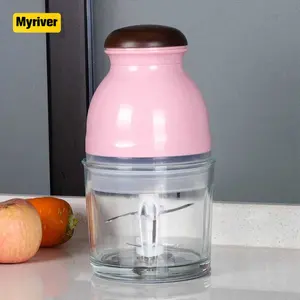 Myriver özel tedarikçi taşınabilir pembe elektrikli bebek Mini yiyecek mikseri kıyma suyu üreticisi