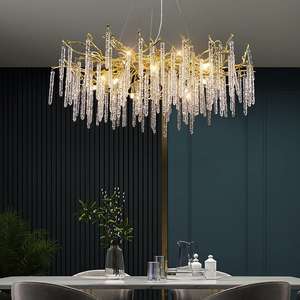 Paralumi moderni di lusso cristallini con lampada a sospensione ghiacciolo lampada a sospensione per la casa dell'hotel luce decorativa a sospensione - Product Image 3