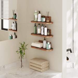 Bán Hàng Nóng Treo Tường Mộc Mạc Trang Trại Gỗ Kệ Chất Lượng Cao Hiện Đại Nổi Tường Kệ Cao Cấp Rắn Gỗ Lưu Trữ Kệ - Product Image 4