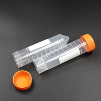 Tube à centrifuger Lonmed 15 ml en PP sans enzyme, fond conique, bouchon à vis, garantie 1 an, erreur permise de 1 ml, support OEM personnalisé