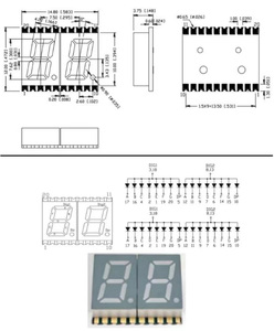 Lampu merah 2 Digit 0.<span class=keywords><strong>3</strong></span> inci SMD tujuh segmen modul <span class=keywords><strong>Display</strong></span> LED untuk kontrol industri - Product Image 2