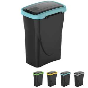 Contenitore in Plastica da 25 Litri con Coperchio a Battente, Contenitore Modulare per Raccolta Rifiuti, Uso in Cucina e Bagno - Product Image 1