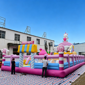 Château gonflable d'usine chinoise, grand <span class=keywords><strong>trampoline</strong></span> gonflable avec toboggan, piscine à sable et piscine à balles pour enfants, idéal pour l'extérieur - Product Image 5