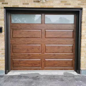 Garaj kapısı yalıtım garaj kapısı için Modern tasarım ahşap garaj cam kapılar rulo tipi