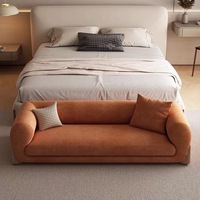 Vente directe d'usine de canapé sectionnel moderne avec tissu en velours luxueux et pieds en bois massif pour salon