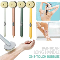 Brosse de douche à long manche de haute qualité avec distributeur de savon, exfoliant pour le dos, brosse de massage pour le corps