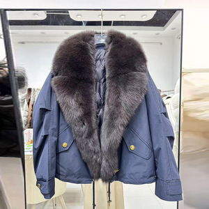 OUDINA - Chaqueta de Piel de Zorro de Lujo para Invierno, Nueva Colección, Venta al por Mayor de Fábrica China, Chaqueta Gruesa y Cálida, Parka Holgada y Esponjosa, Abrigos de Plumón para Mujer - Product Image 5