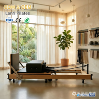 Appareil de Pilates Reformer en Bois de Chêne Premium, Pliable, Réglable et Durable, Unisexe, avec Logo, pour la Maison, la Salle de Sport et le Studio