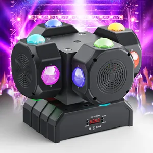 U`King 16Pcs Moving Head Lights 200W 5R Black Led Rgbw Stage Lighting Dmx512 Control For Disco Dj Ktv Bar Nightclub Stage Lights