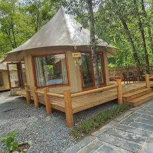 Verre de luxe en plein air safari glamping <span class=keywords><strong>yourte</strong></span> tente de villégiature avec salle de bain à vendre - Product Image 5