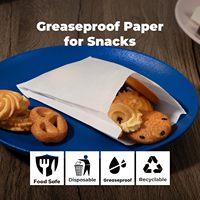 Sacs en papier écologiques imperméables personnalisés à fond pointu pour la vente en gros, pour aliments à emporter, hamburgers, snacks, frites, résistants à la graisse