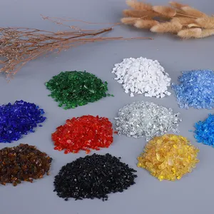 Garden Decoration Recycled Coloured Crushed Glass Beads Abrasive Coloured Glass Sand