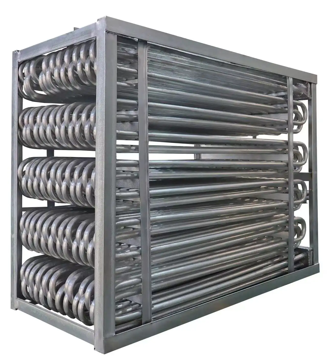 Reinforcement structure refrigeration component coil for evaporative cooling commercial and industrial marine application