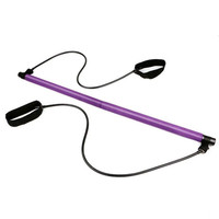 Accessoires d'exercice amovibles Yoga Stick Pilates Bar Kit avec bande de résistance réglable
