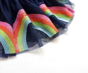 Arco Iris lentejuelas niños por encima <span class=keywords><strong>de</strong></span> <span class=keywords><strong>la</strong></span> rodilla <span class=keywords><strong>Mini</strong></span> falda <span class=keywords><strong>Tutu</strong></span> para niñas en azul marino - Product Image 5