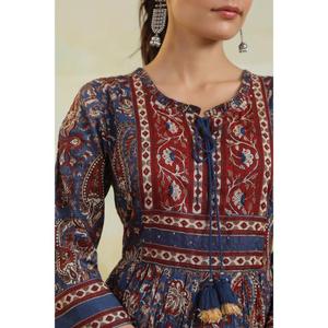 Kurtis en coton pour femmes avec broderie et couture artisanale de style indien en vente en ligne pour femmes - Product Image 6