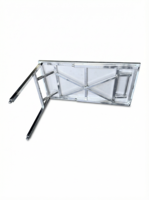 Table de travail pliable en acier inoxydable avec 4/6 pieds, table pliante portable pour cuisine commerciale et usage domestique, personnalisable